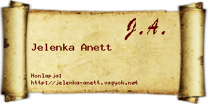 Jelenka Anett névjegykártya